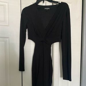 Long sleeve small black express dress